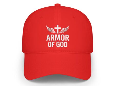 Red Armor of God Low Profile Baseball Cap - Faith-Inspired Hat